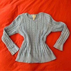 Vintage Blue Cable Knit Sweater